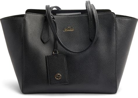 gucci swing small black tote|Gucci tote official website.